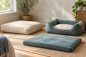 Three bed shapes to compare when you choose a dog bed